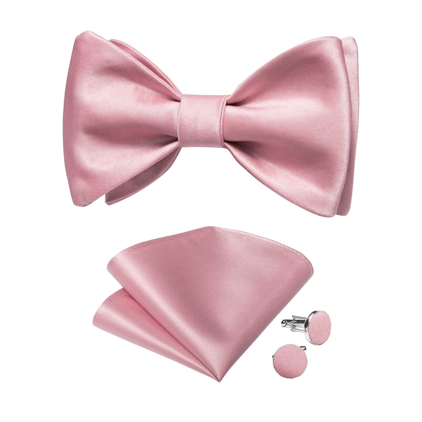 Solid Pink Silk Bow Tie bow tie - Sophisticated Gentlemen