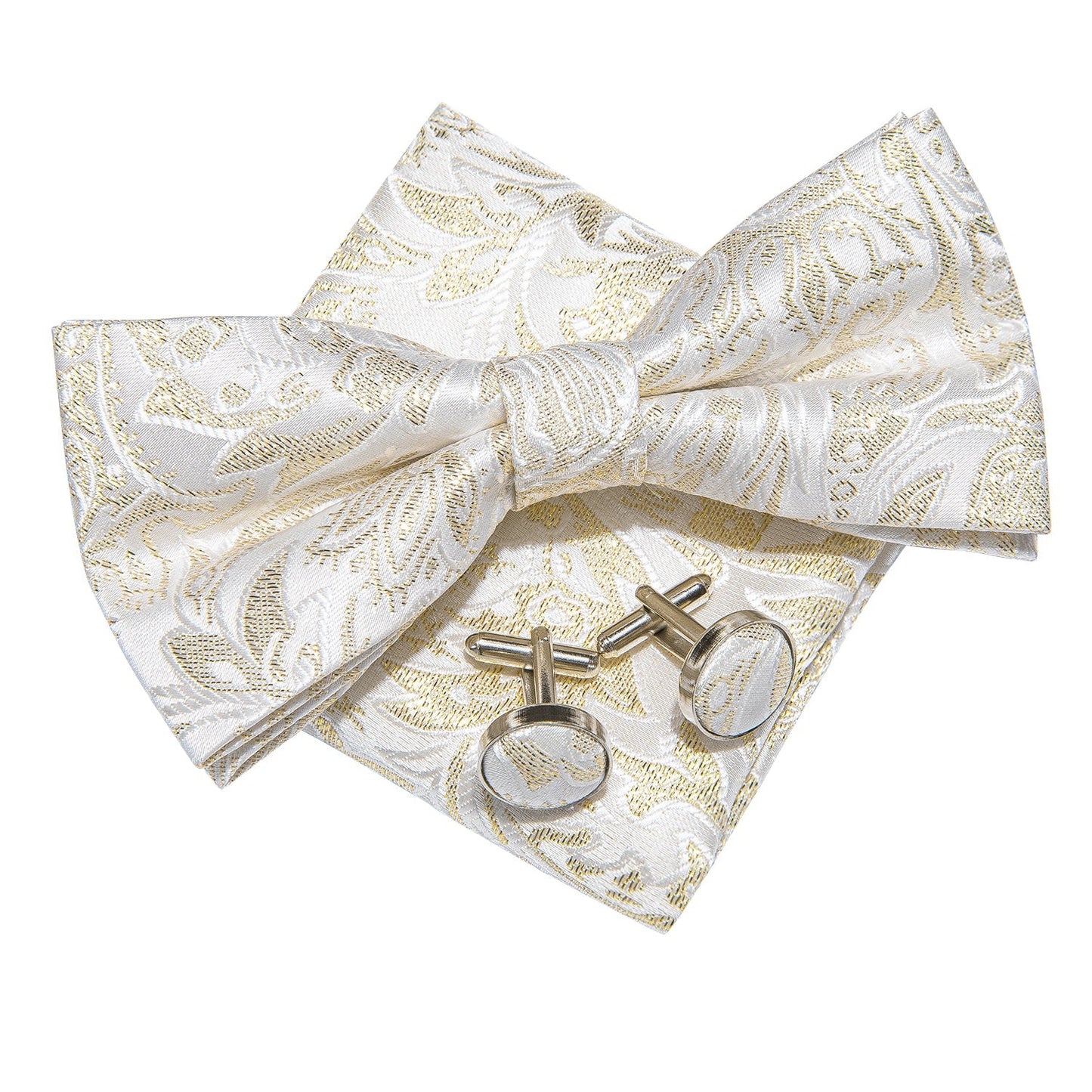 Beige Floral Bow Tie bow ties - Sophisticated Gentlemen