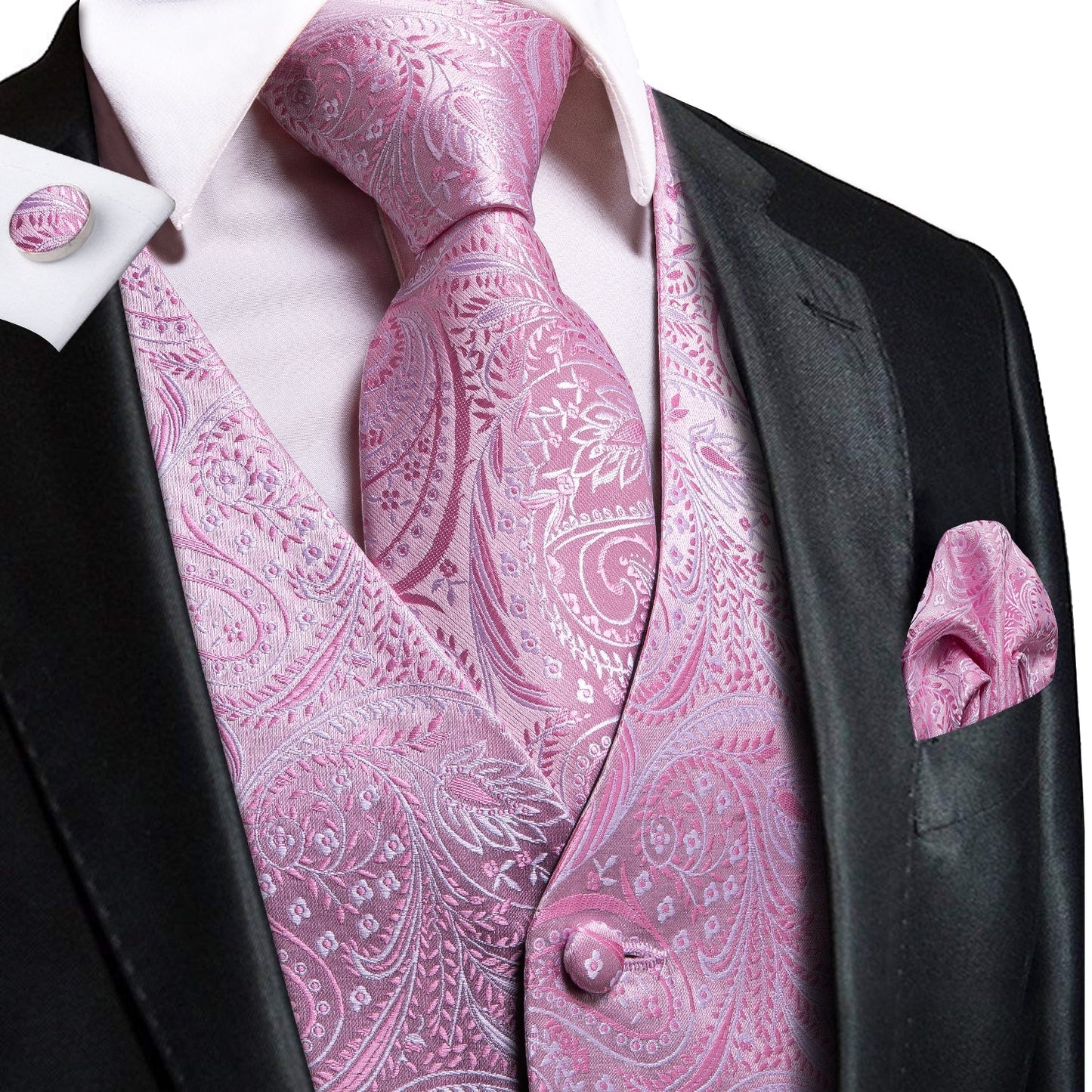 Pink Floral Vest Set - SOPHGENT