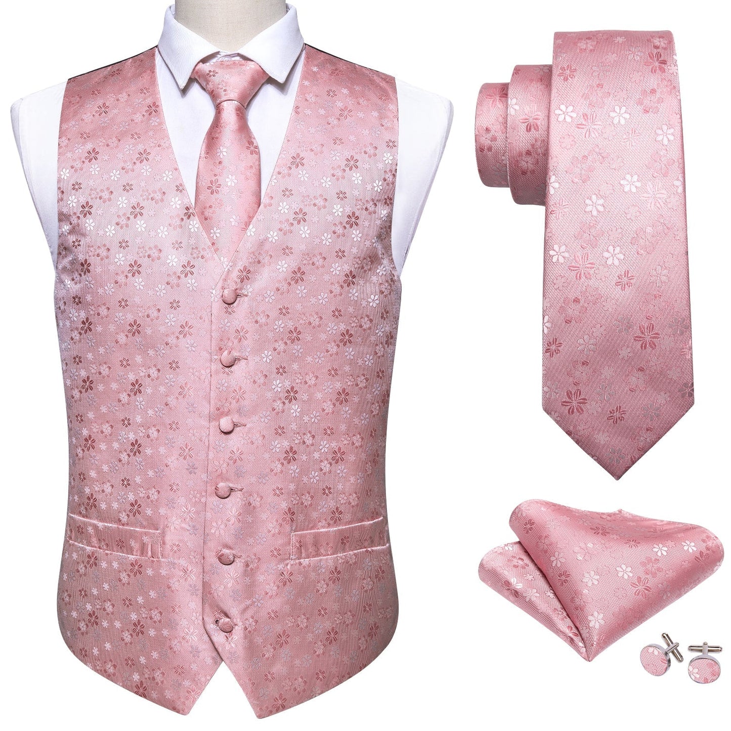 Flamingo Floral Vest Set - SOPHGENT