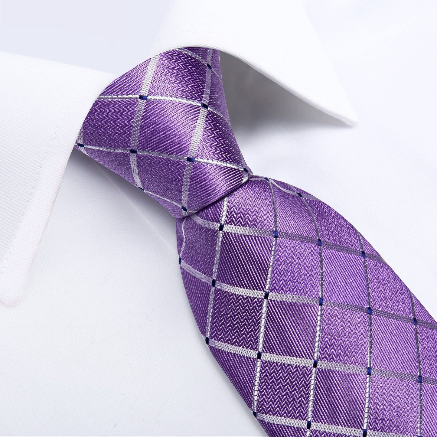Purple Squares Tie Set - SOPHGENT