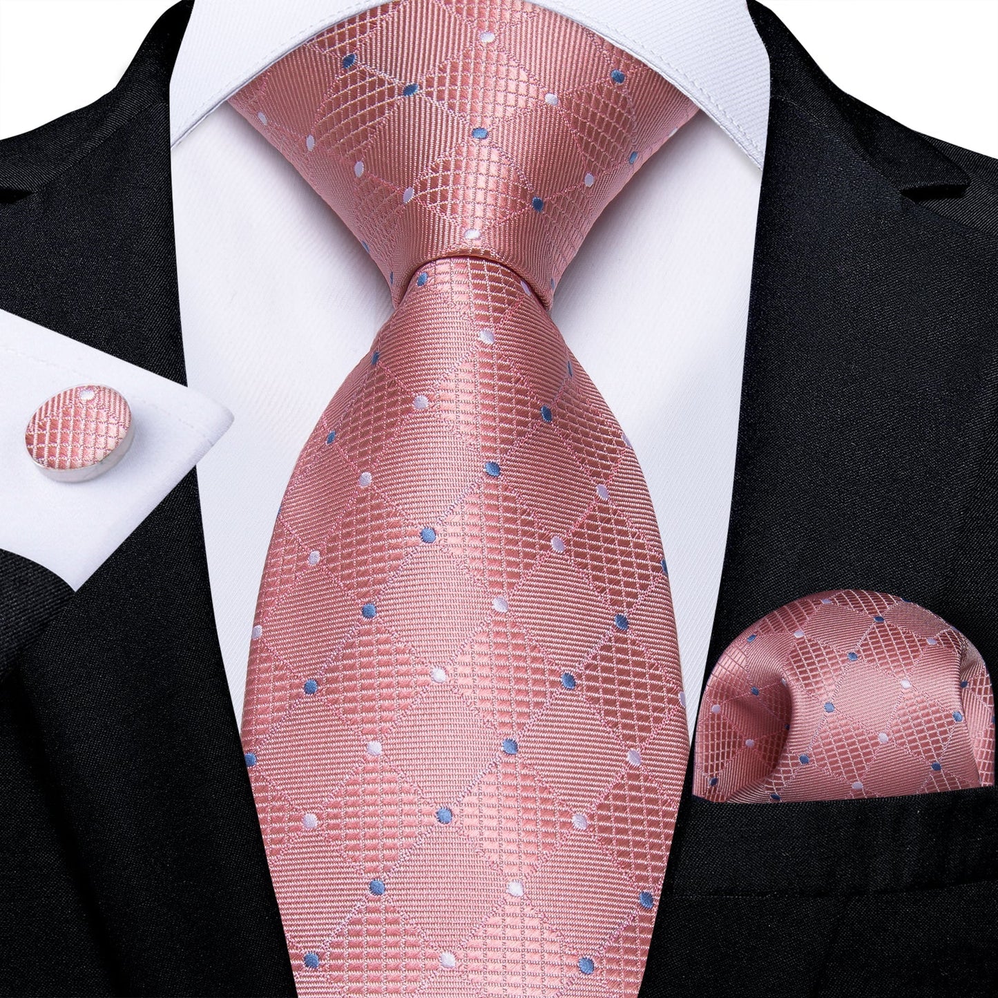 Pink Diamonds Tie Set tie set Standard Packaging - Sophisticated Gentlemen