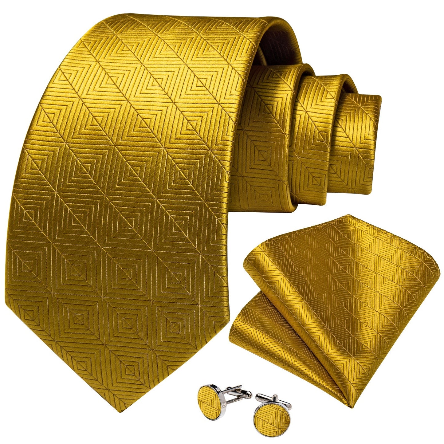Golden Geometry Tie Set tie set - Sophisticated Gentlemen