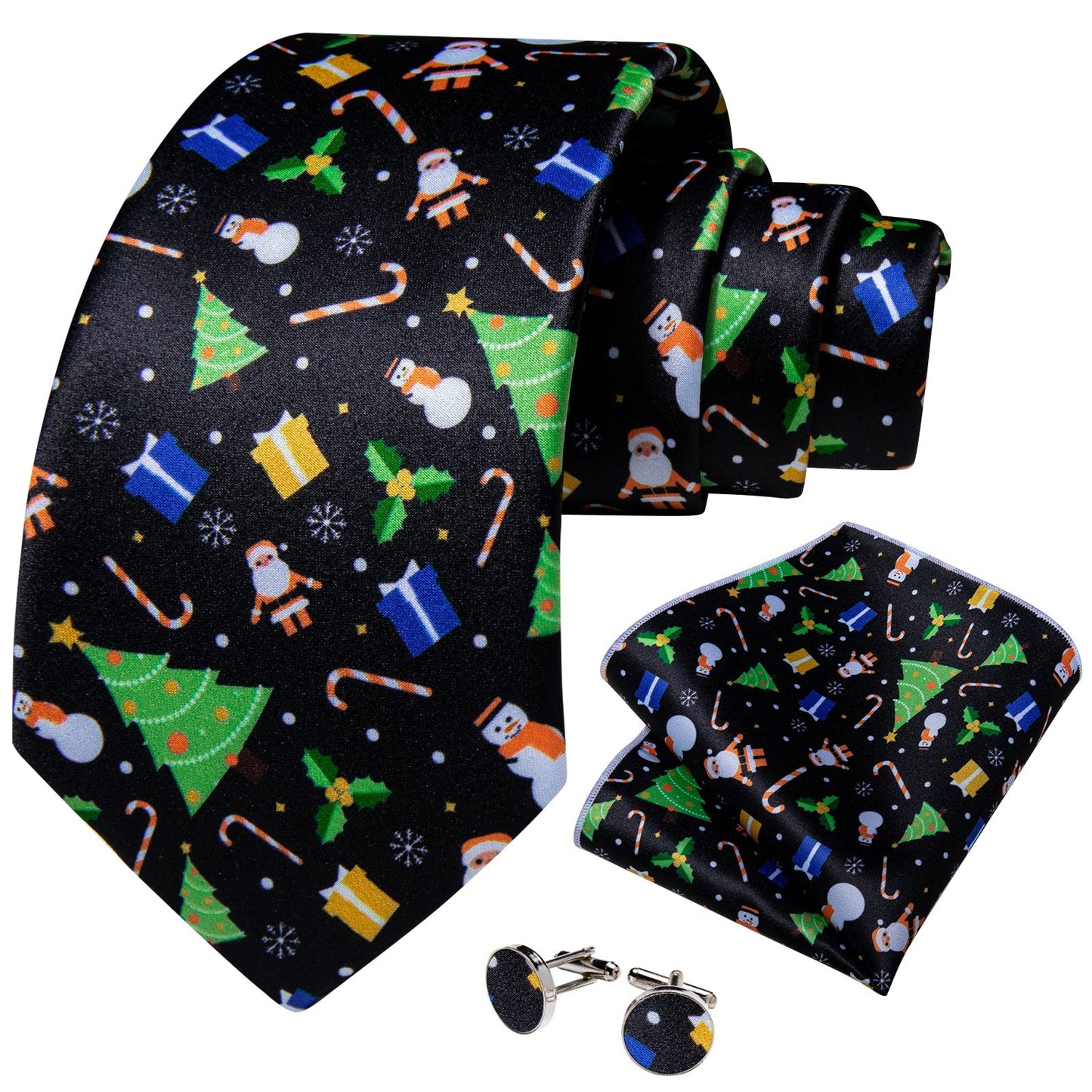 Christmas Tie Set In Black tie sets - Sophisticated Gentlemen