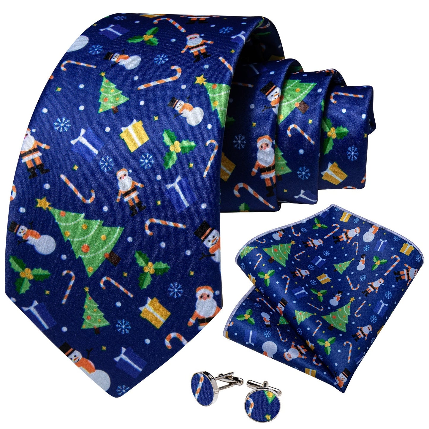 Christmas Tie Set In Blue tie sets - Sophisticated Gentlemen