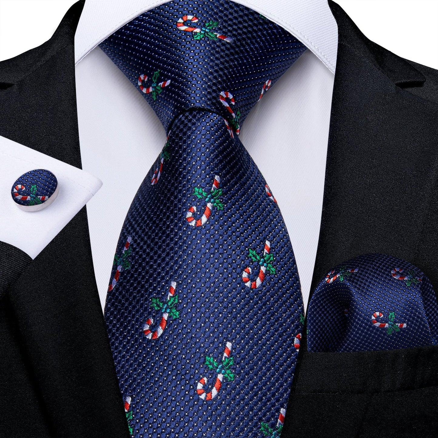 Christmas Candy Cane Tie Set tie sets Standard packaging - Sophisticated Gentlemen