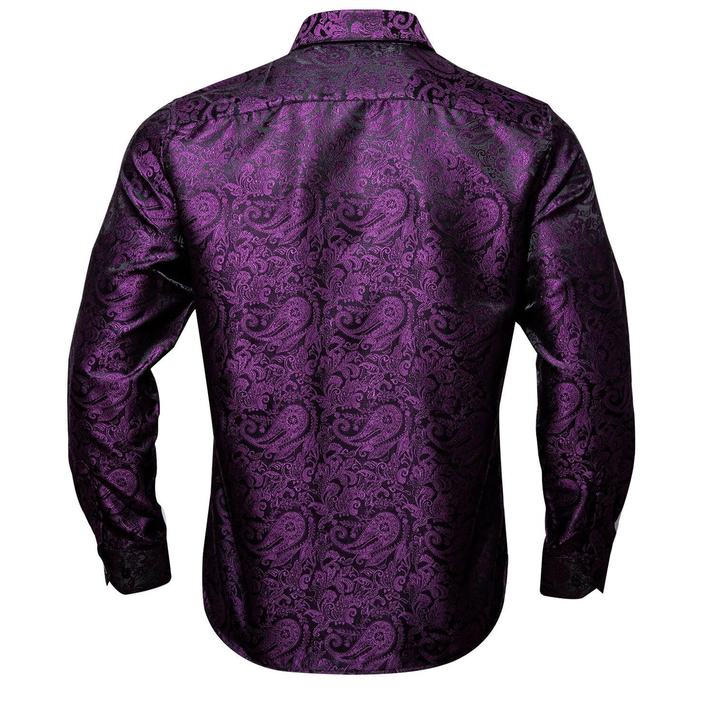 Purple and Black Paisley Dress Shirt shirt - Sophisticated Gentlemen