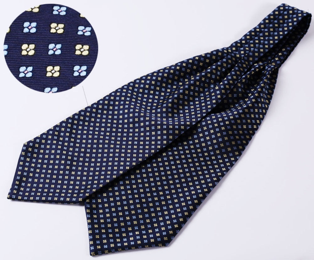 Colorful Daisies Ascot and Pocket Square Ascot - Sophisticated Gentlemen