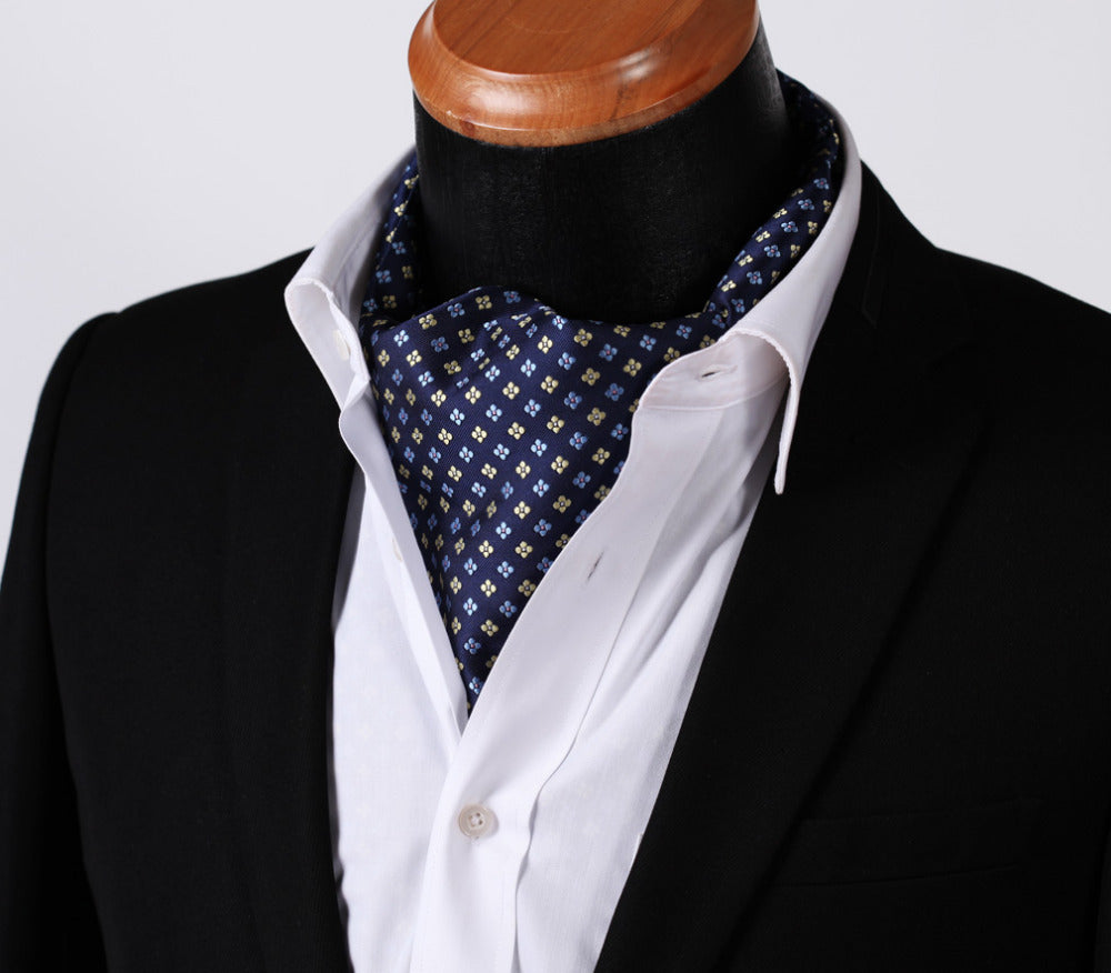 Colorful Daisies Ascot and Pocket Square Ascot - Sophisticated Gentlemen
