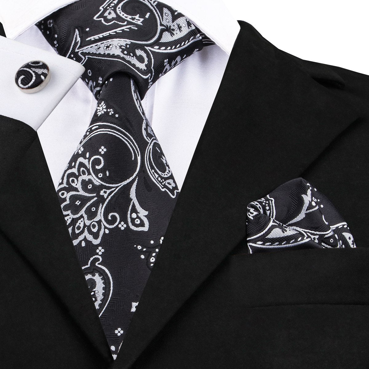 Donkey Ear Tie, Pocket Square and Cufflinks - SOPHGENT