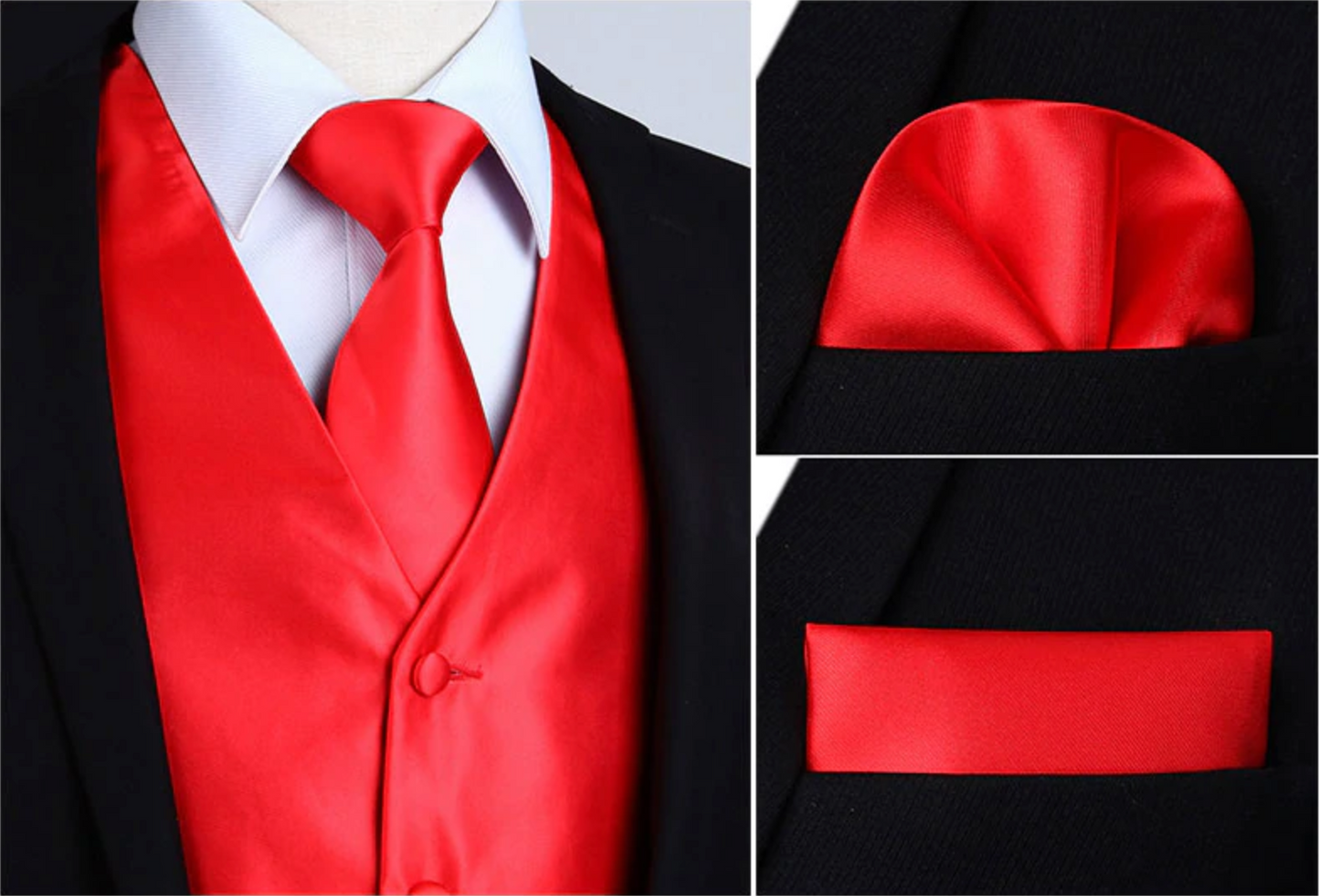 Fire Engine Red Vest Set vest - Sophisticated Gentlemen