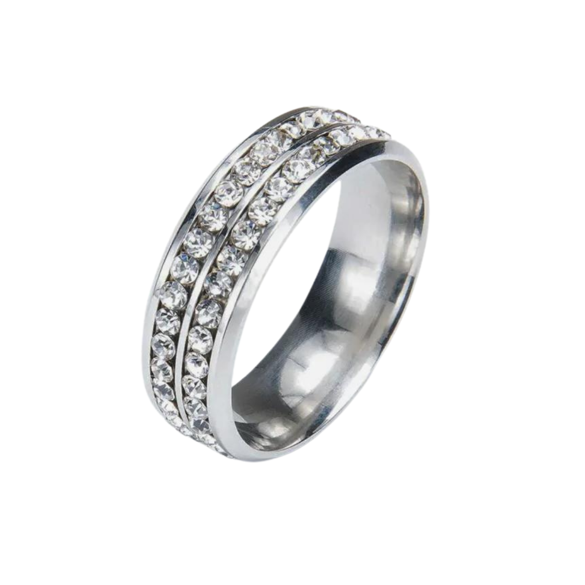 Tie Ring - Silver Rhinestone tie ring Default Title - Sophisticated Gentlemen