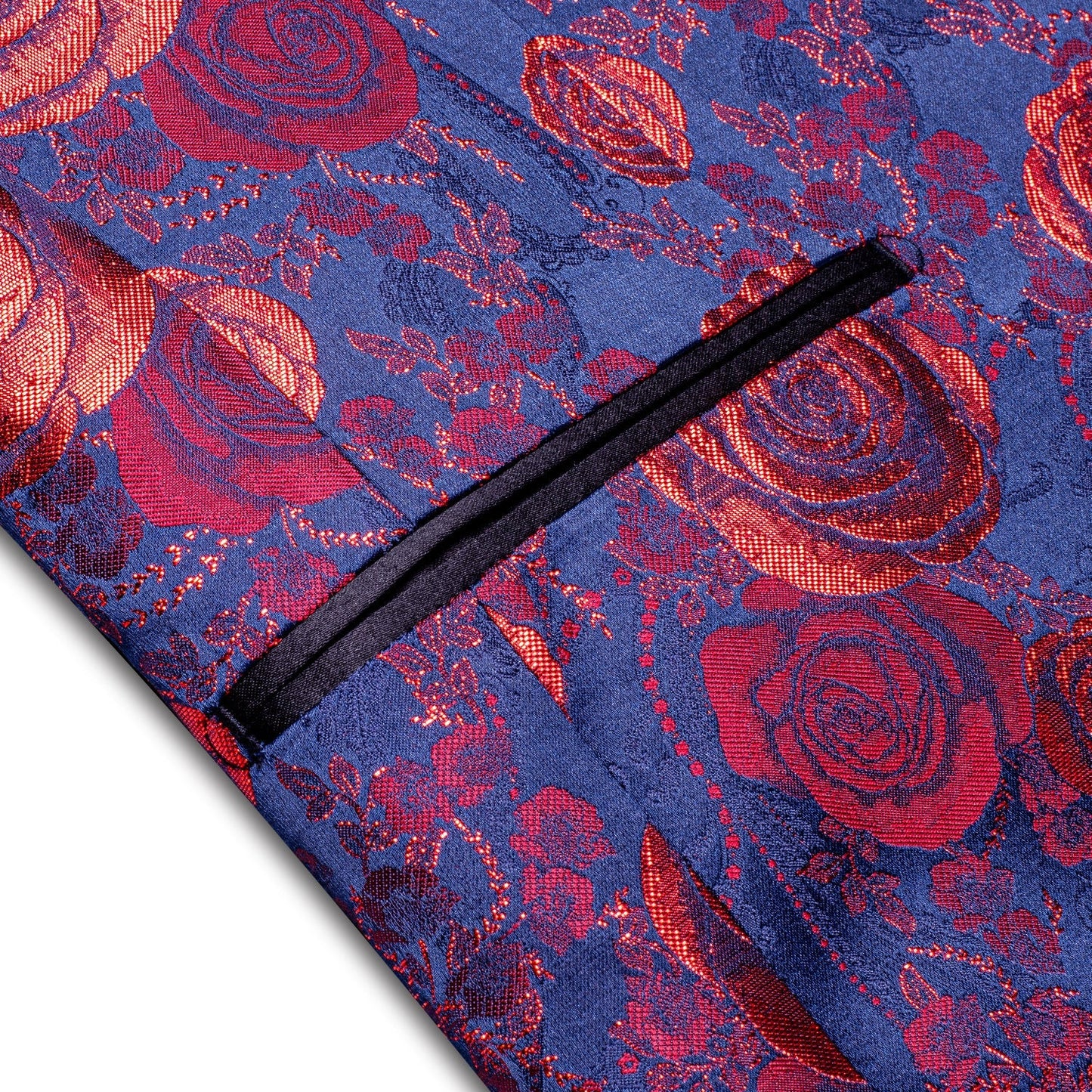 Blue and Red Floral Tuxedo Jacket tuxedo - Sophisticated Gentlemen