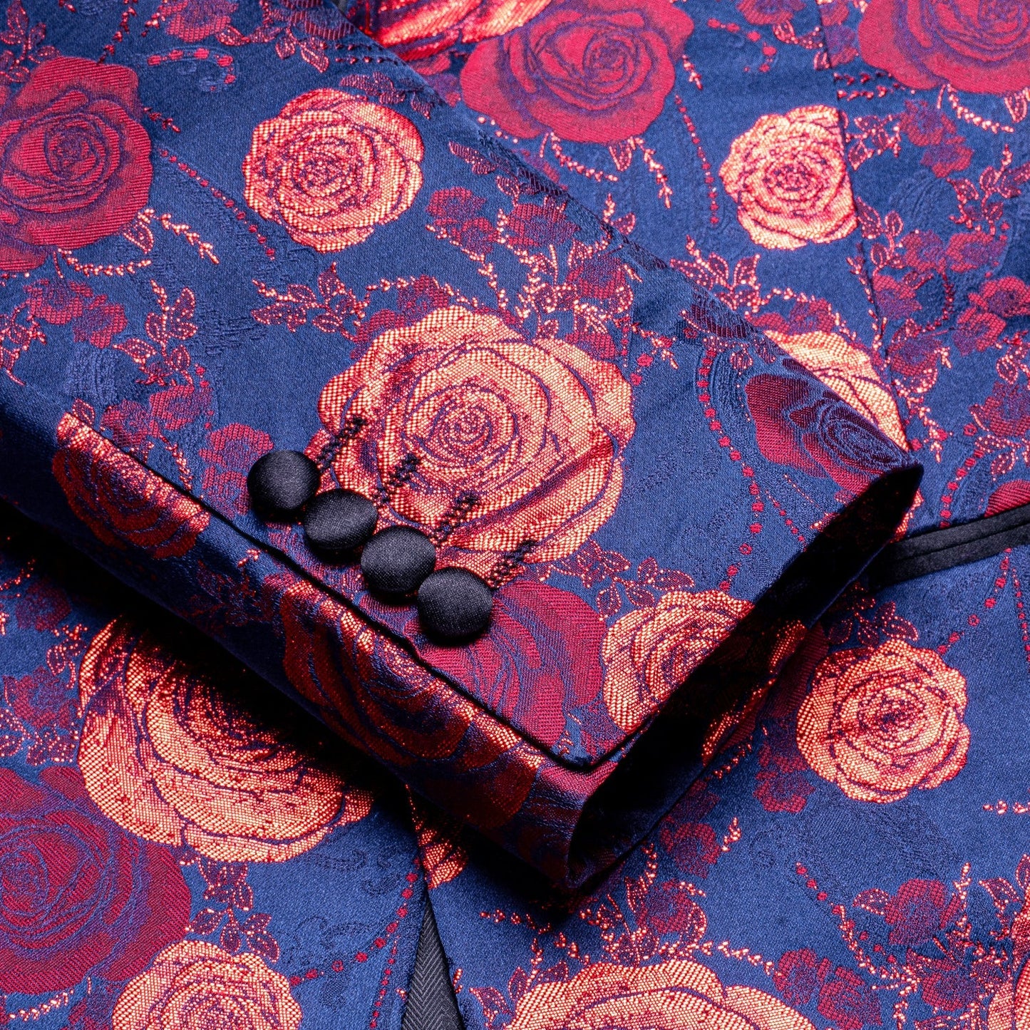 Blue and Red Floral Tuxedo Jacket tuxedo - Sophisticated Gentlemen
