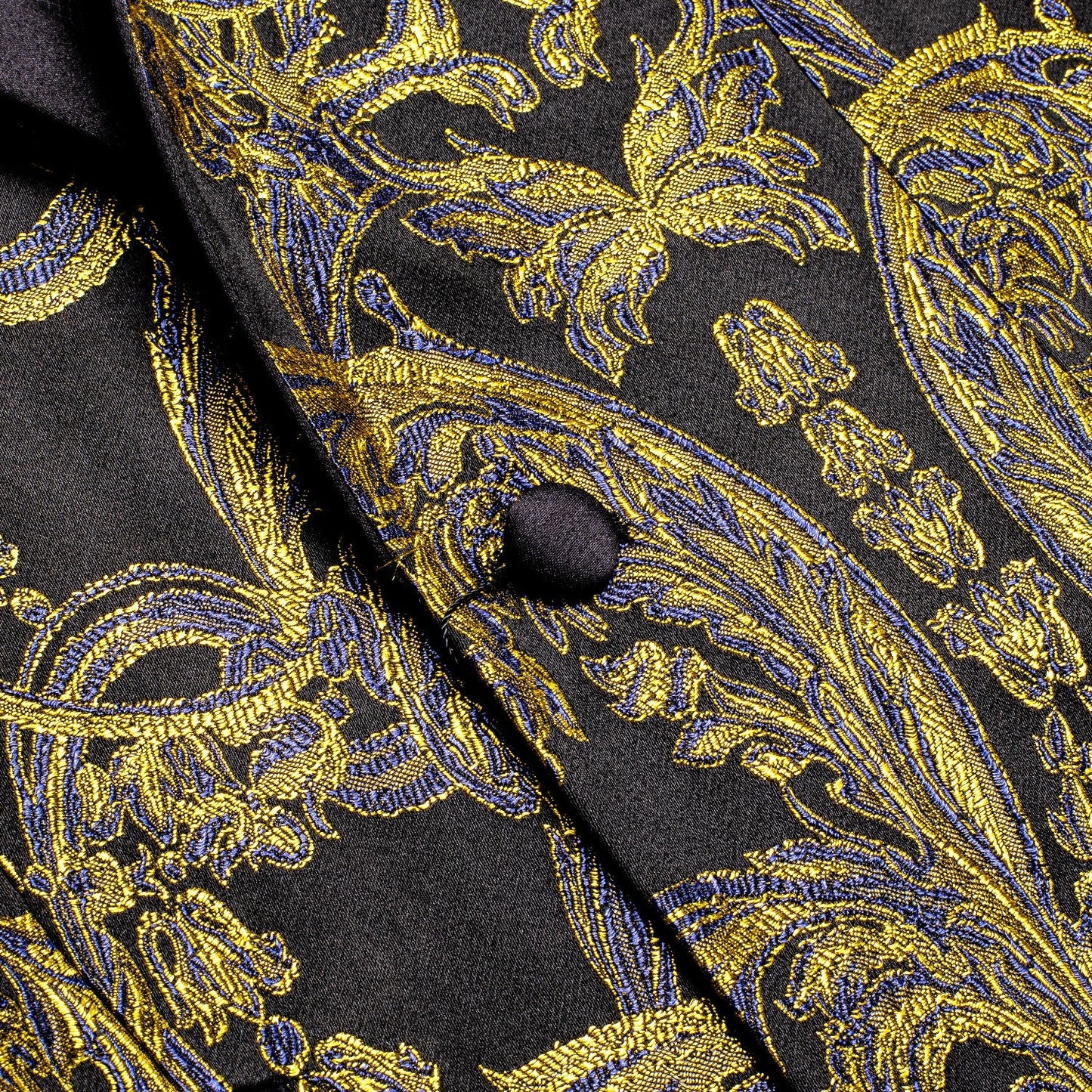 Black and Gold Embroidered Tuxedo Jacket tuxedo - Sophisticated Gentlemen