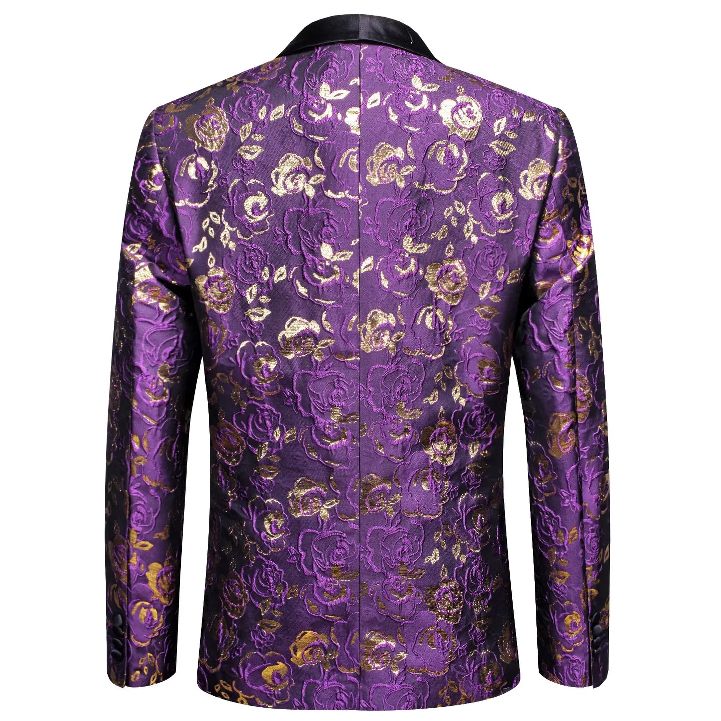 Purple Embroidered Floral Tuxedo Jacket tuxedo - Sophisticated Gentlemen