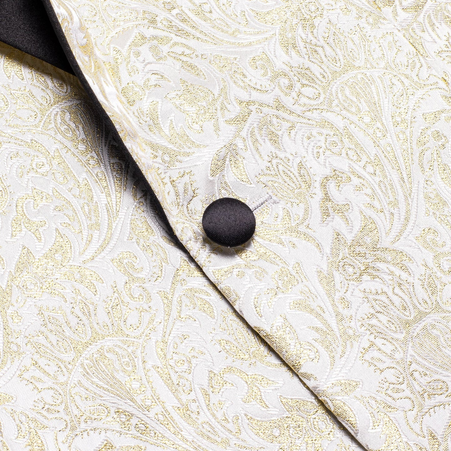 Champagne Embroidered Floral Tuxedo Jacket - SOPHGENT
