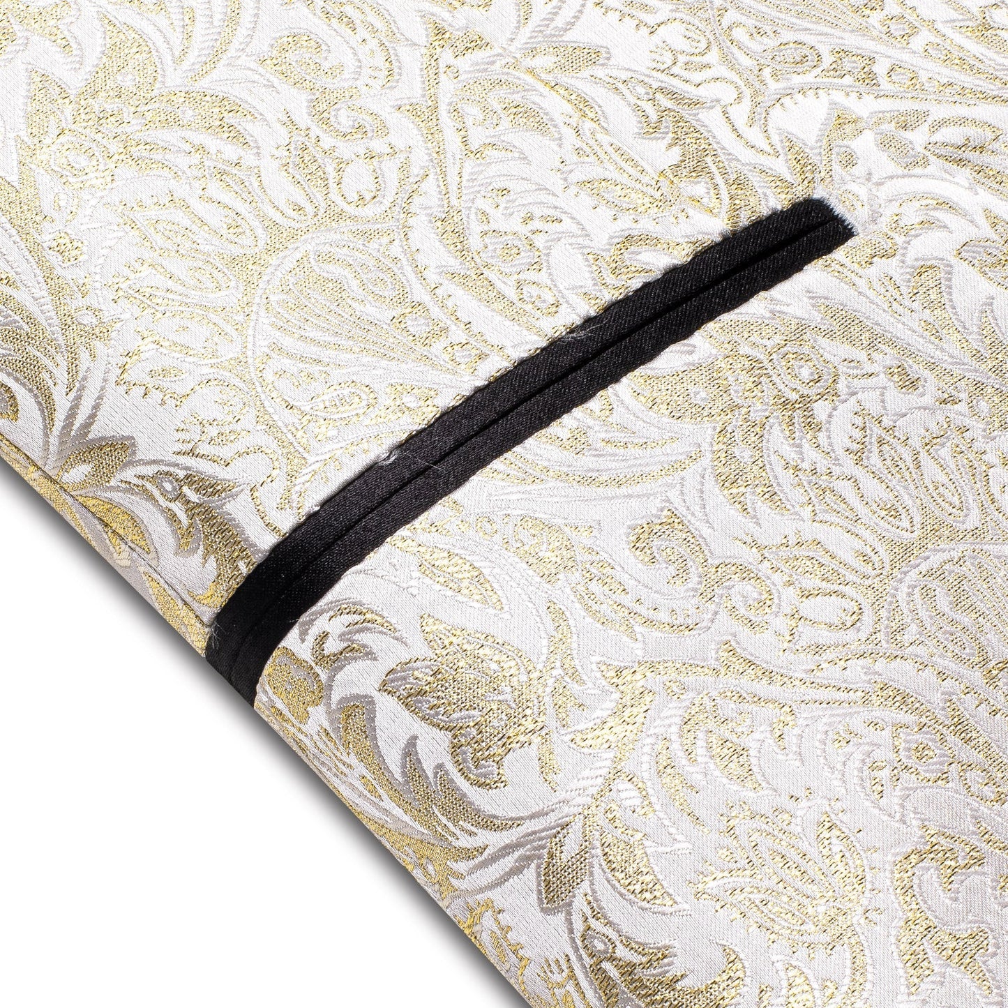 Champagne Embroidered Floral Tuxedo Jacket - SOPHGENT