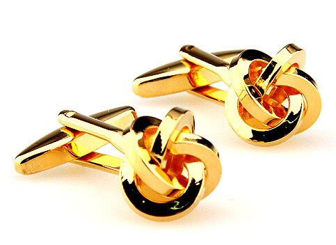 Gold Plated Knot Cufflinks cufflink - Sophisticated Gentlemen