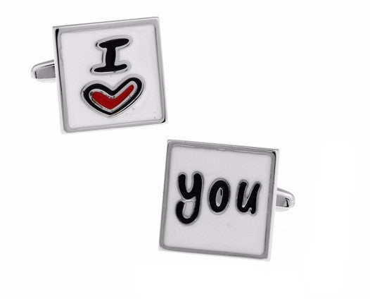 Wedding Series I Love You Cufflinks cufflink - Sophisticated Gentlemen