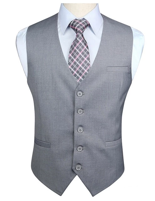 Light Gray Cotton Vest Vest VC07 XS  - Sophisticated Gentlemen