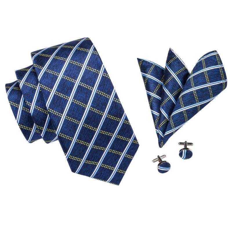 Denim on Denim Tie, Pocket Square and Cufflinks tie sets - Sophisticated Gentlemen