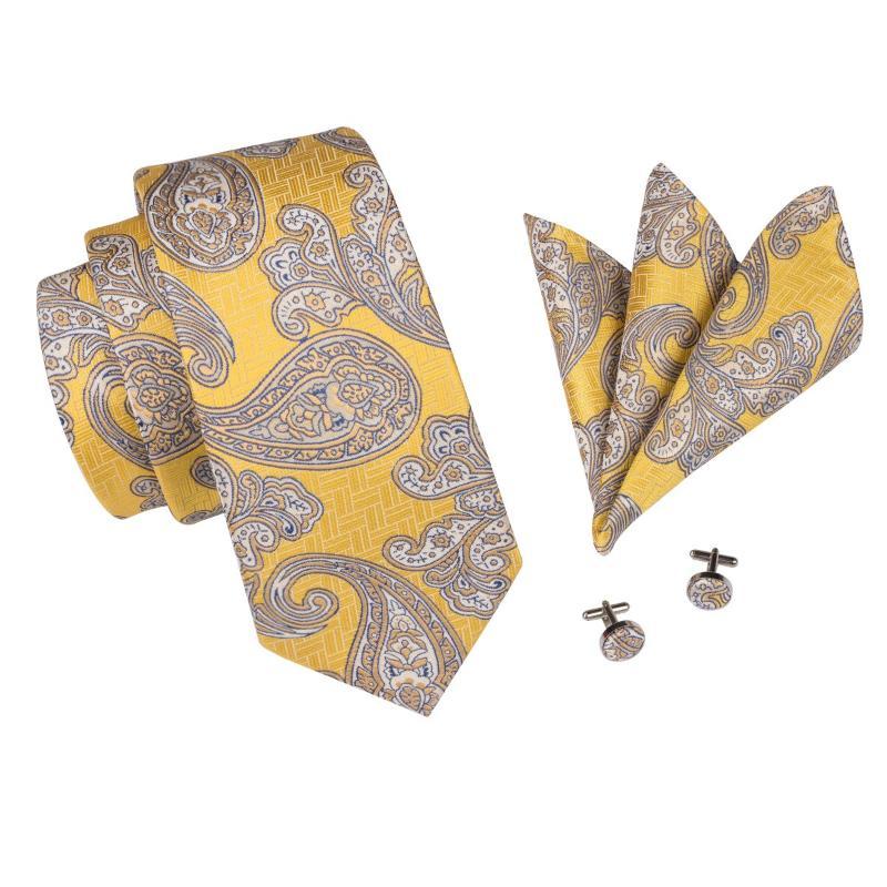 Wheat Fields Tie, Pocket Square and Cufflinks Set tie sets - Sophisticated Gentlemen