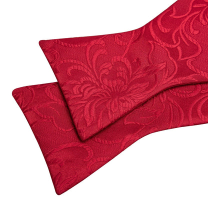 Floral Red Bow Tie Set bow tie    - Sophisticated Gentlemen