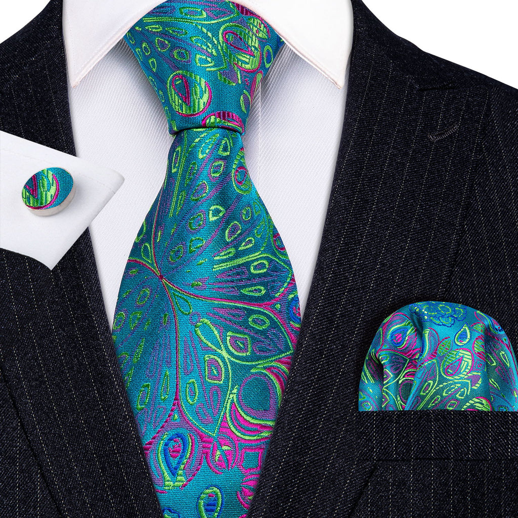 Black Solid Tie, Pocket Square and Cufflinks Set tie sets    - Sophisticated Gentlemen