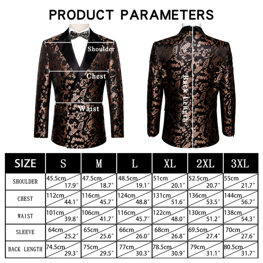 Fire Red Paisley Men's Tuxedo Jacket tuxedo    - Sophisticated Gentlemen