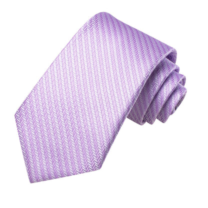 Medium Orchid Geometric XL Tie, Pocket Square and Cufflinks tie sets    - Sophisticated Gentlemen