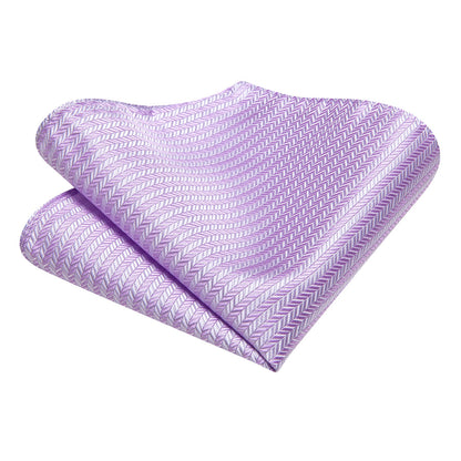Medium Orchid Geometric XL Tie, Pocket Square and Cufflinks tie sets    - Sophisticated Gentlemen