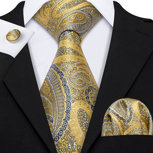 Desert Harmony Tie, Pocket Square and Cufflinks tie sets Standard packaging   - Sophisticated Gentlemen