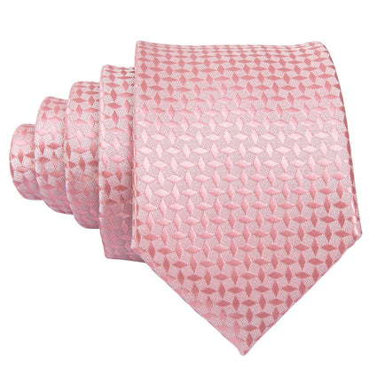 Novelty Pink Floral Tie, Pocket Square and Cufflinks Set tie sets    - Sophisticated Gentlemen