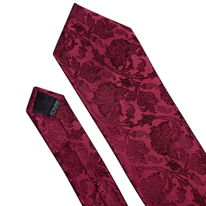 Burgundy Premium Tie Set tie sets    - Sophisticated Gentlemen