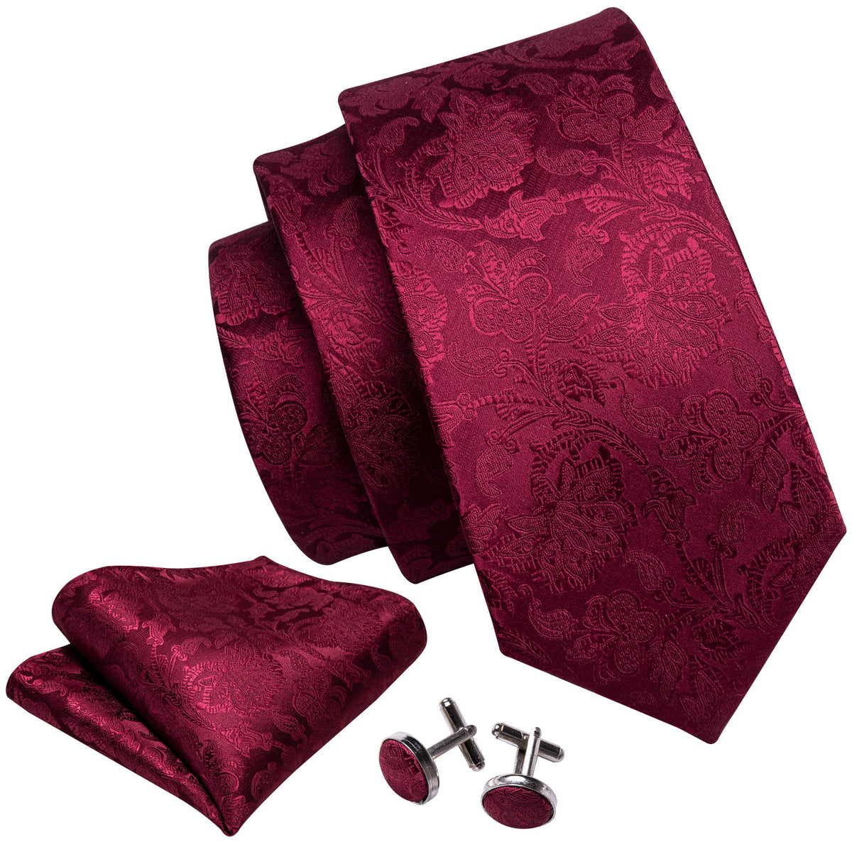 Burgundy Premium Tie Set tie sets    - Sophisticated Gentlemen
