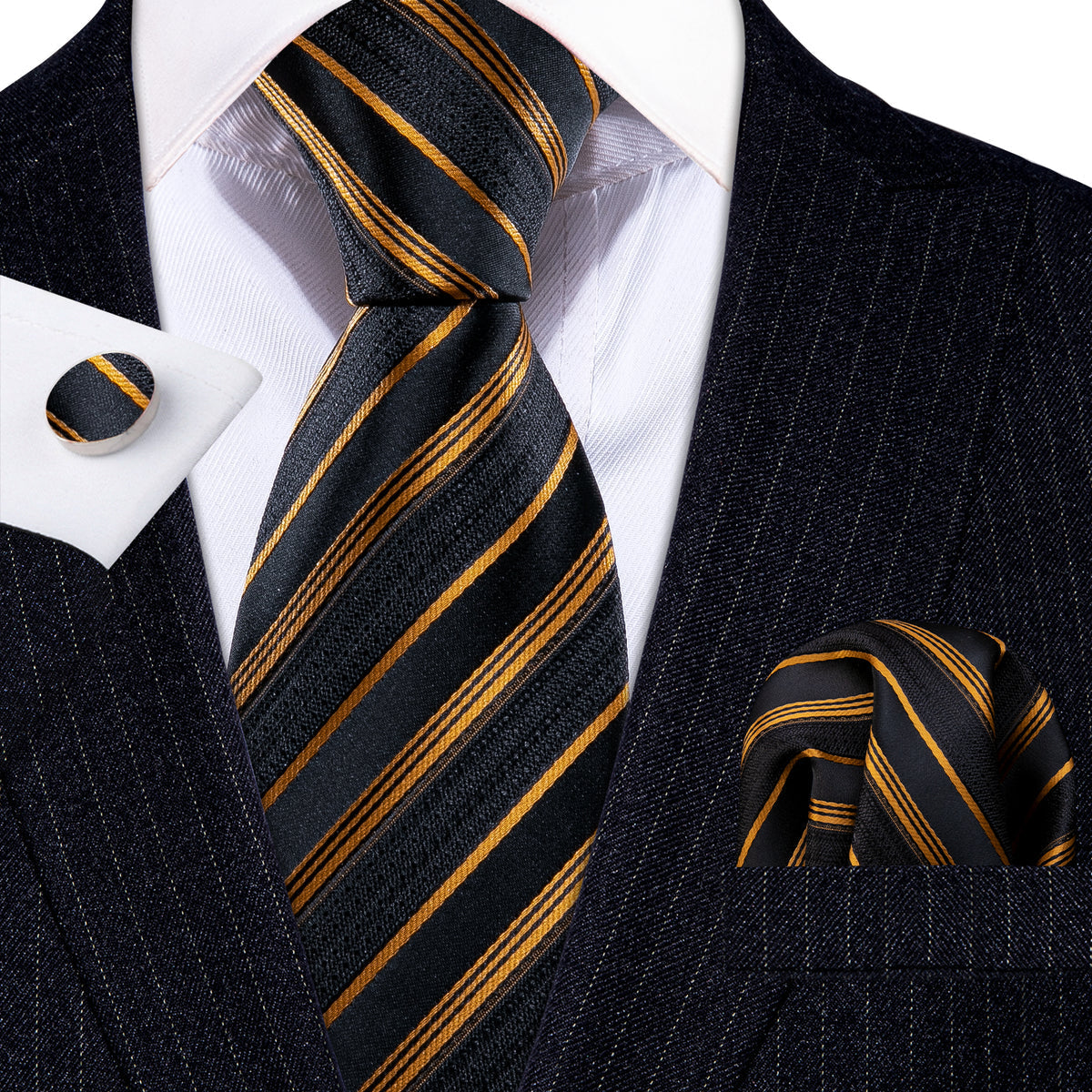 Pink Paisley Tie, Pocket Square and Cufflinks Set tie sets    - Sophisticated Gentlemen