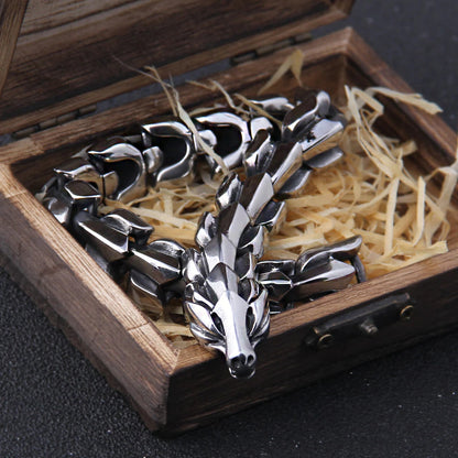Midgard Serpent Bracelet bracelet Silver 7.5"(19cm)  - Sophisticated Gentlemen