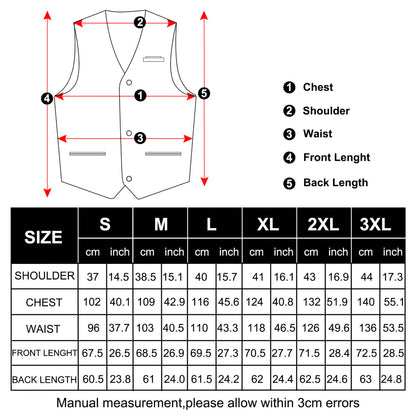 White Solid Jacquard Men's Vest Set vest set    - Sophisticated Gentlemen