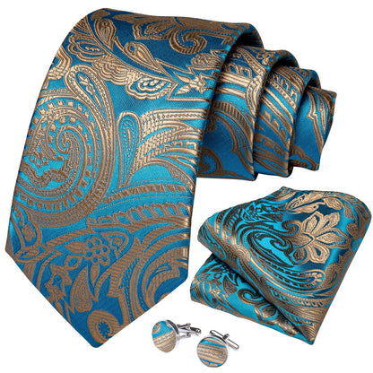 Aquamarine Sunset Tie Set tie sets    - Sophisticated Gentlemen