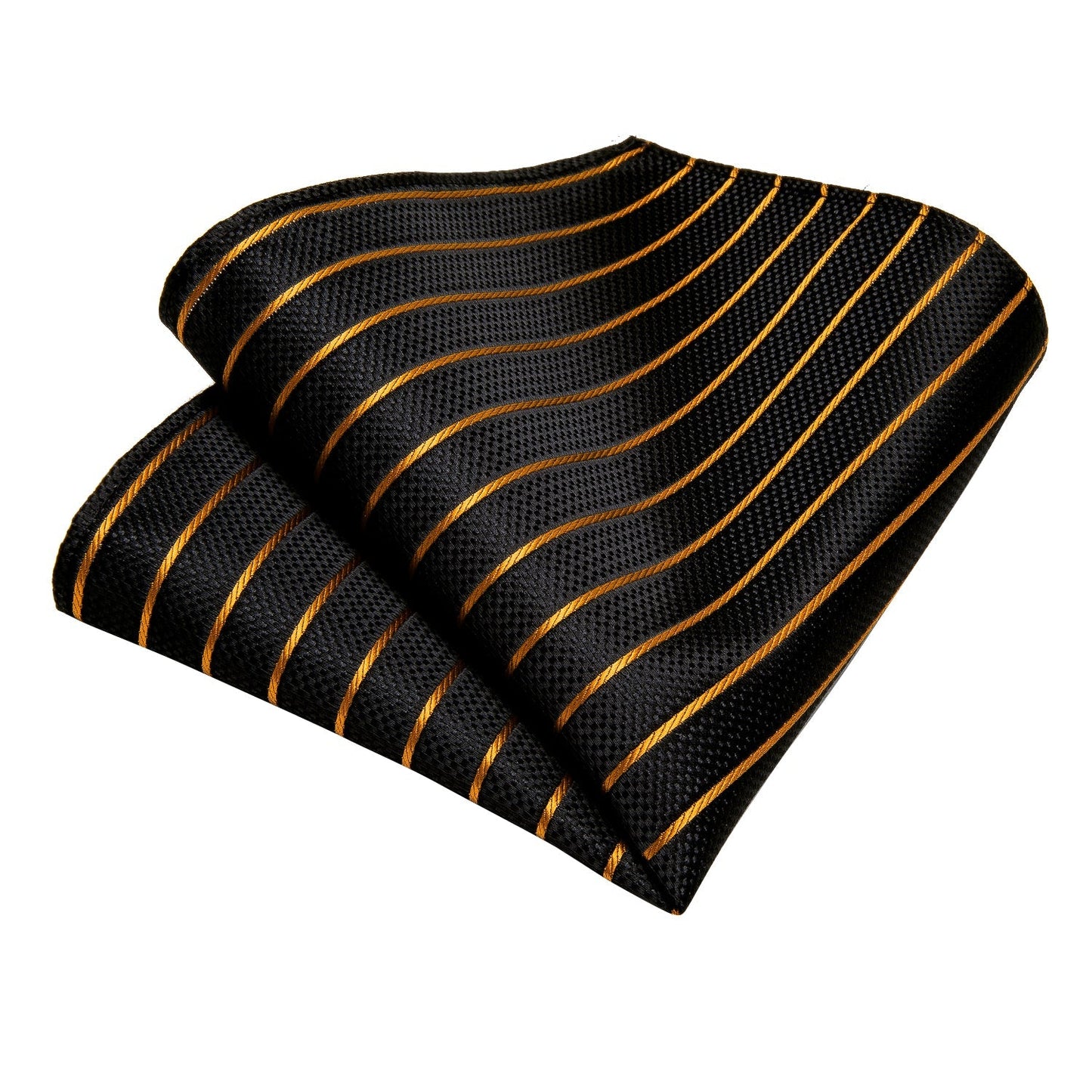 Luxury Gold and Black Striped Tie Set tie sets    - Sophisticated Gentlemen