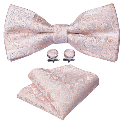 Pink Paisley Bow Tie Set bow ties    - Sophisticated Gentlemen