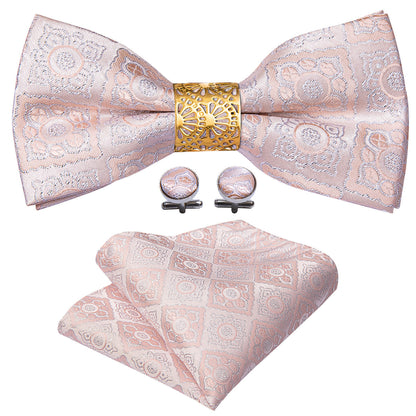 Pink Paisley Bow Tie Set bow ties    - Sophisticated Gentlemen