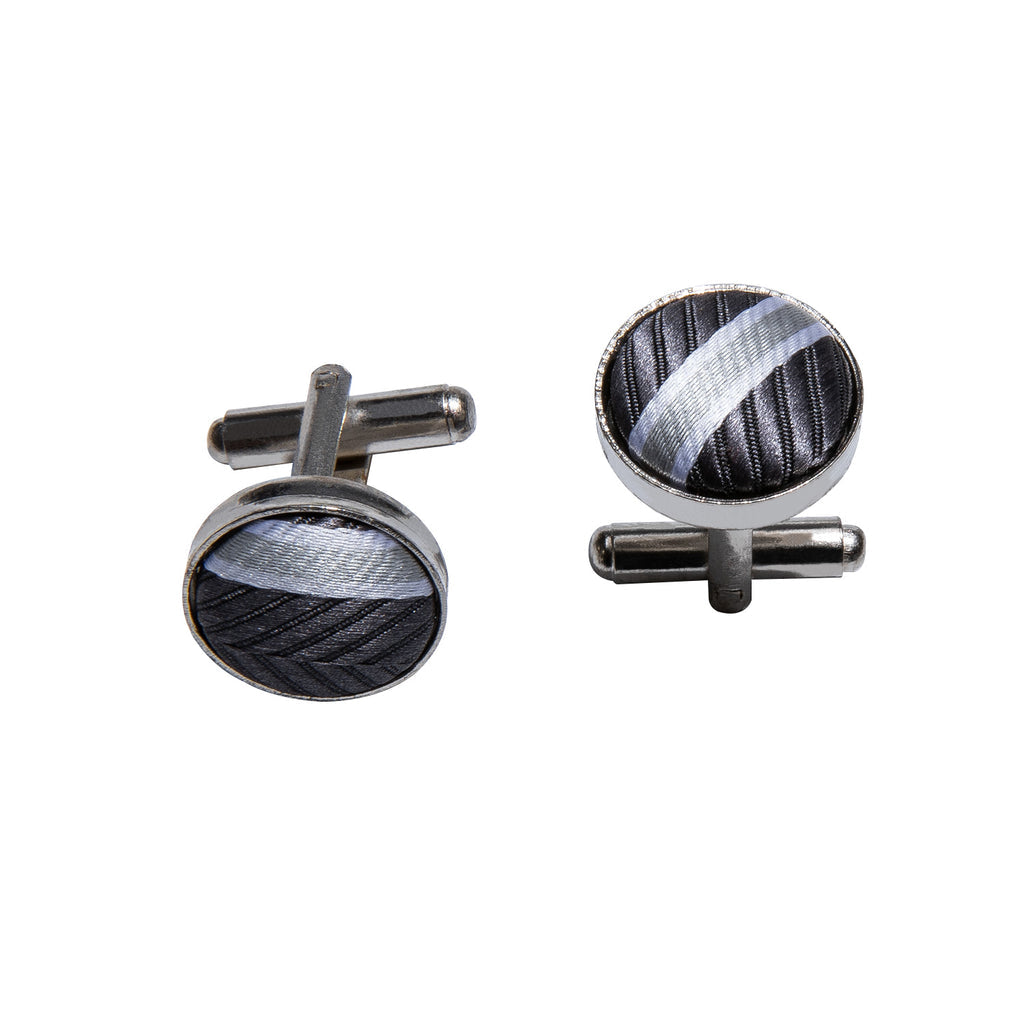 Black White Stripe Bow Tie Set bow ties    - Sophisticated Gentlemen