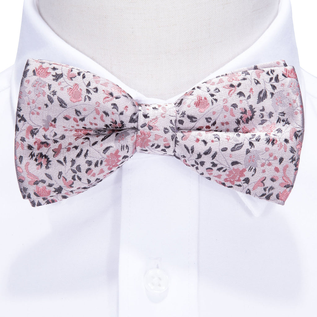 Pink Floral Bow Tie Set bow ties    - Sophisticated Gentlemen