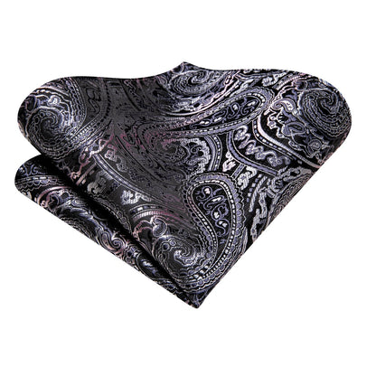 Gray and Pink Paisley 3-Piece Ascot Set Ascot    - Sophisticated Gentlemen