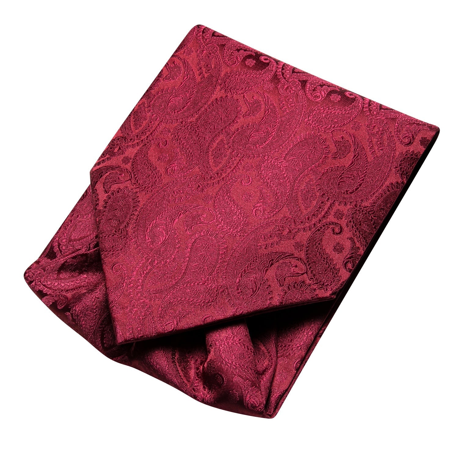 Fire Red Paisley 3-Piece Ascot Set Ascot    - Sophisticated Gentlemen