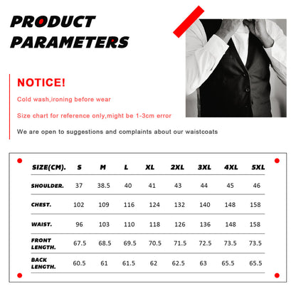 Burgundy Red Solid Silk Men's V Neck Vest Set vest set    - Sophisticated Gentlemen