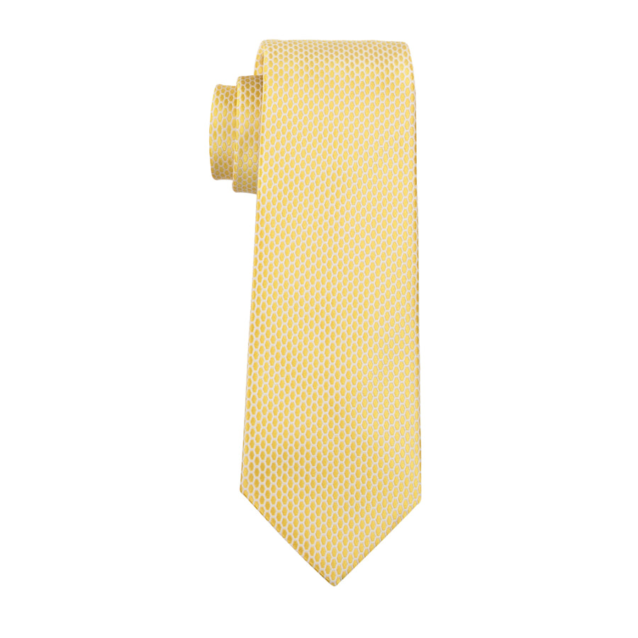 Yellow Plaid Silk XL Tie, Pocket Square and Cufflinks tie sets    - Sophisticated Gentlemen