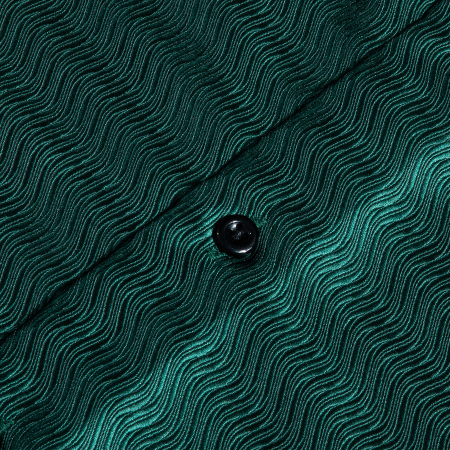 Green Striped Silk Dress Shirt shirt    - Sophisticated Gentlemen